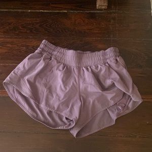 Purple Lululemon Hotty Hot shorts